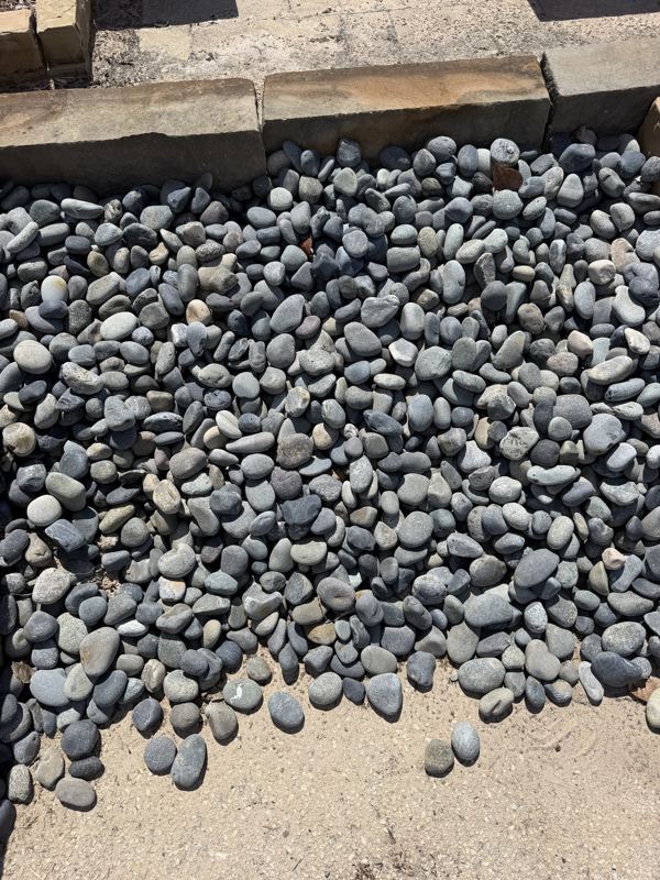 Black Mexican beach pebble