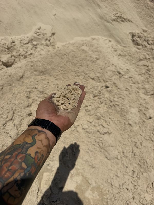 White sand